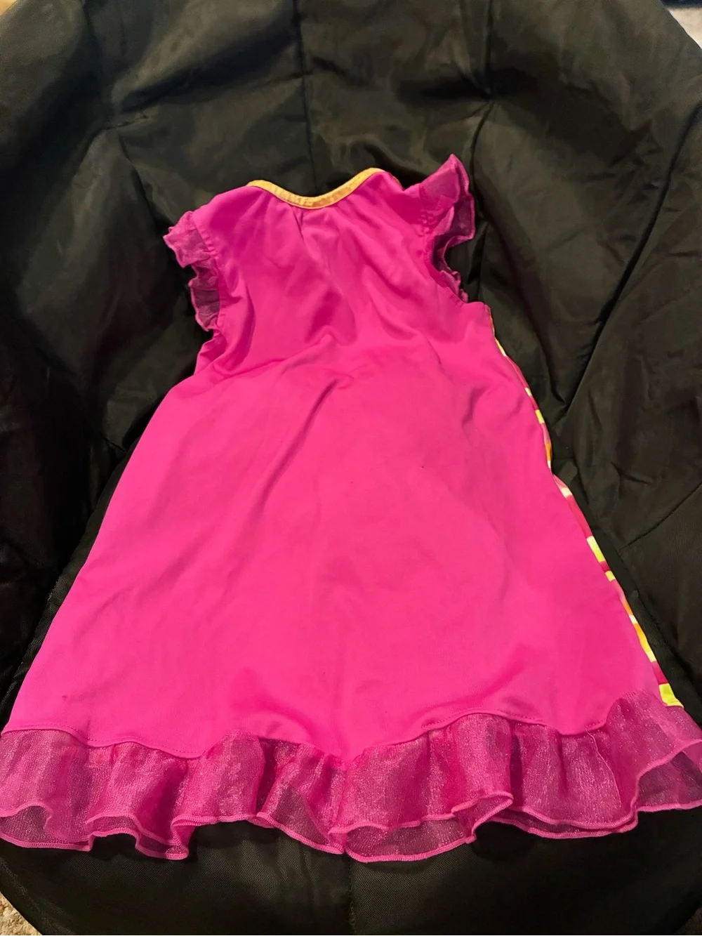 Disney Minnie Mouse Pink Orange Green Striped Girls Nightgown - Picture 5 of 5